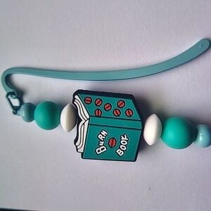 Beaded Green Book Bookmark